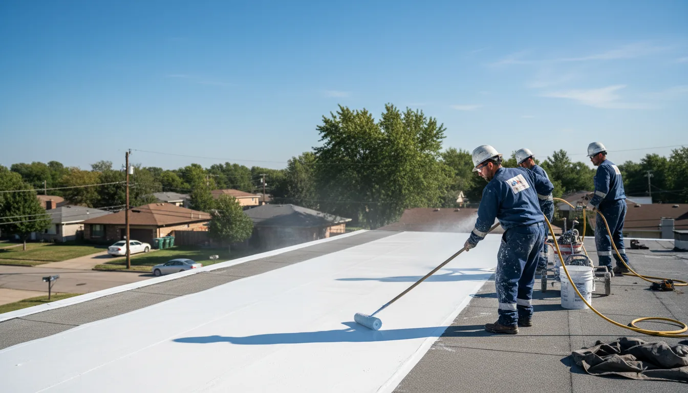 Commercial roof coating in Malden, IL near me